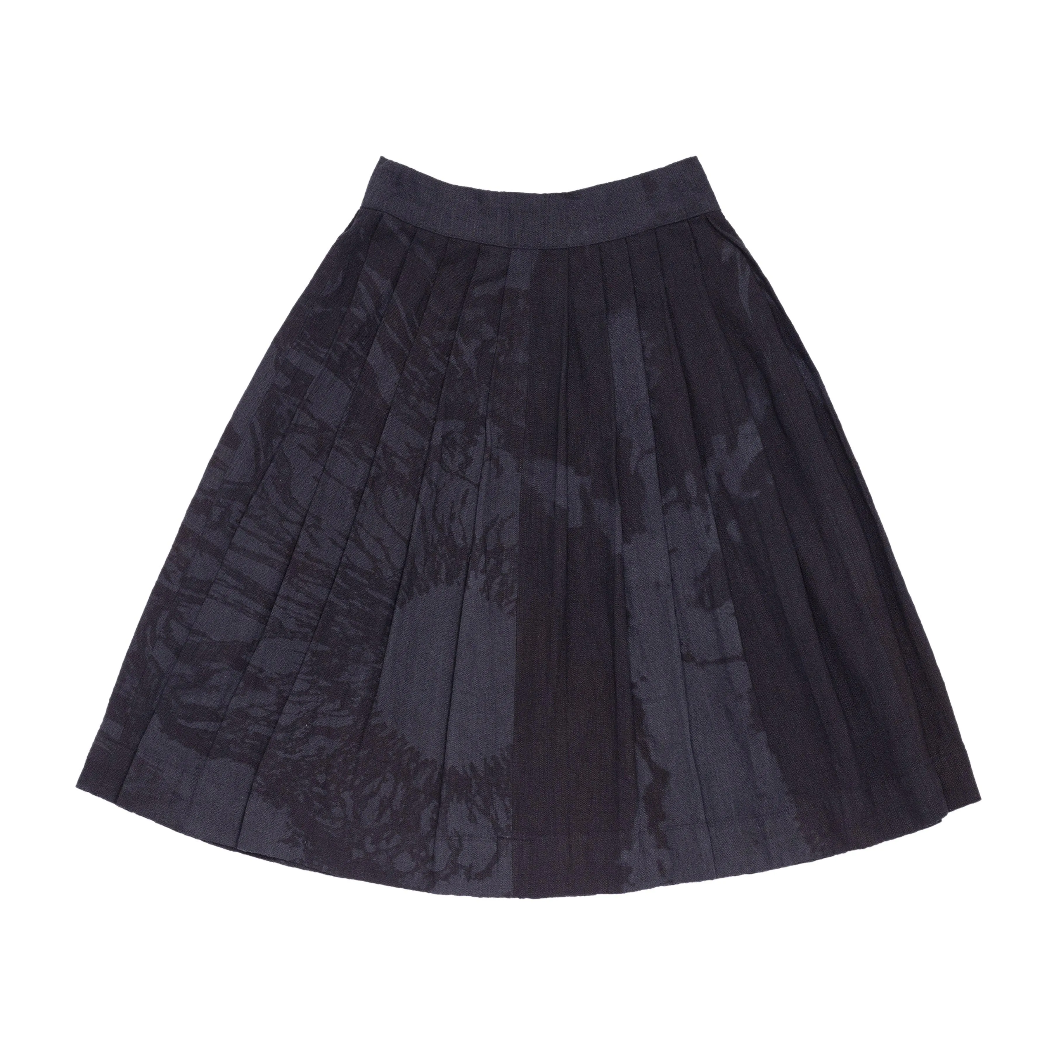 Laser Print "CHAOS" Knife Pleated Skirt