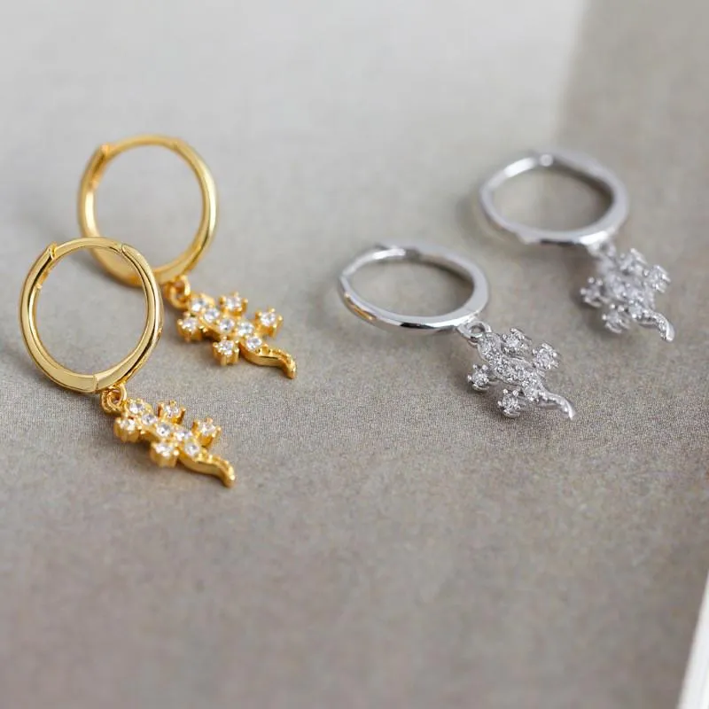 Lizard Earrings 925 Silver