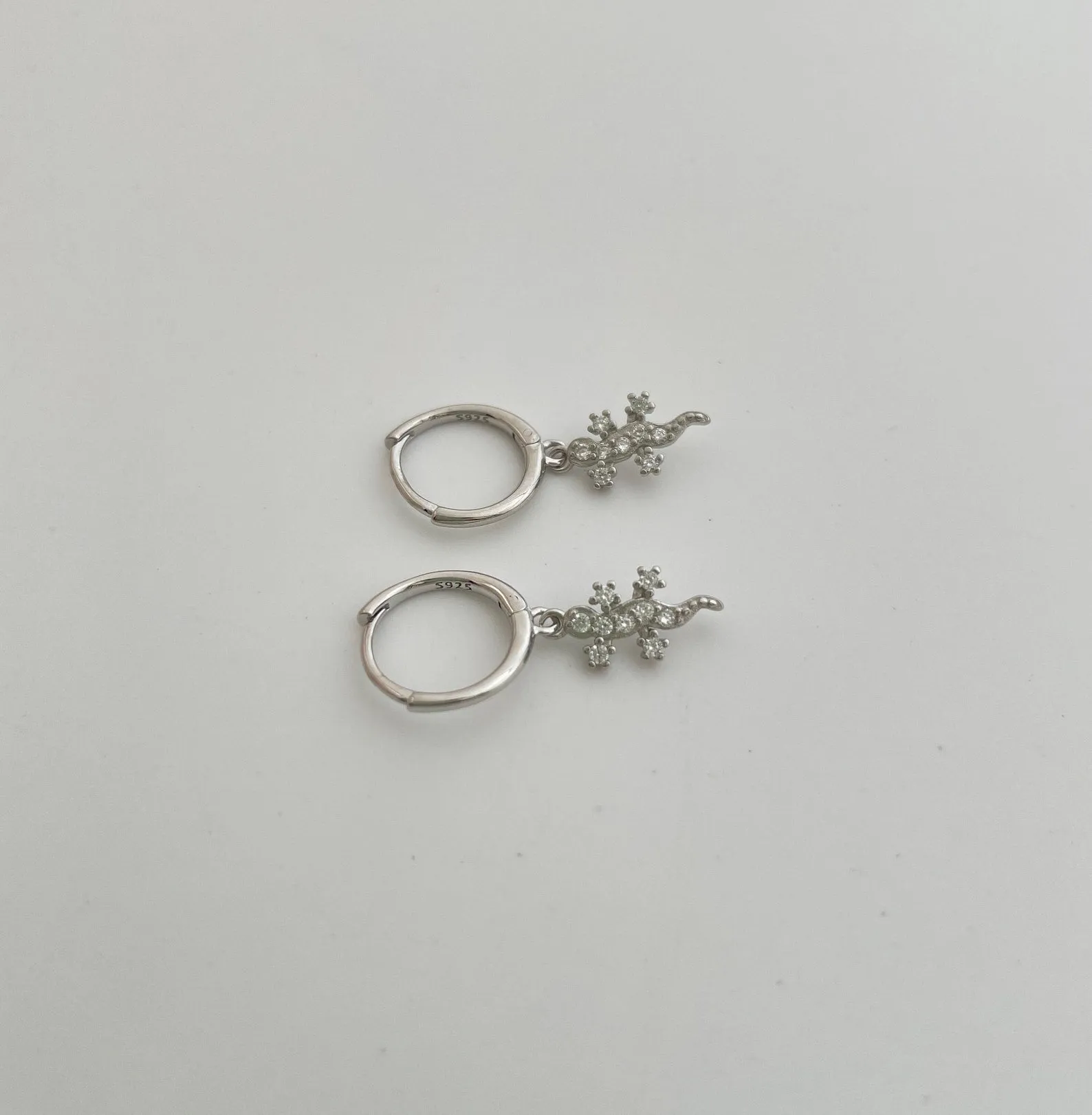 Lizard Earrings 925 Silver