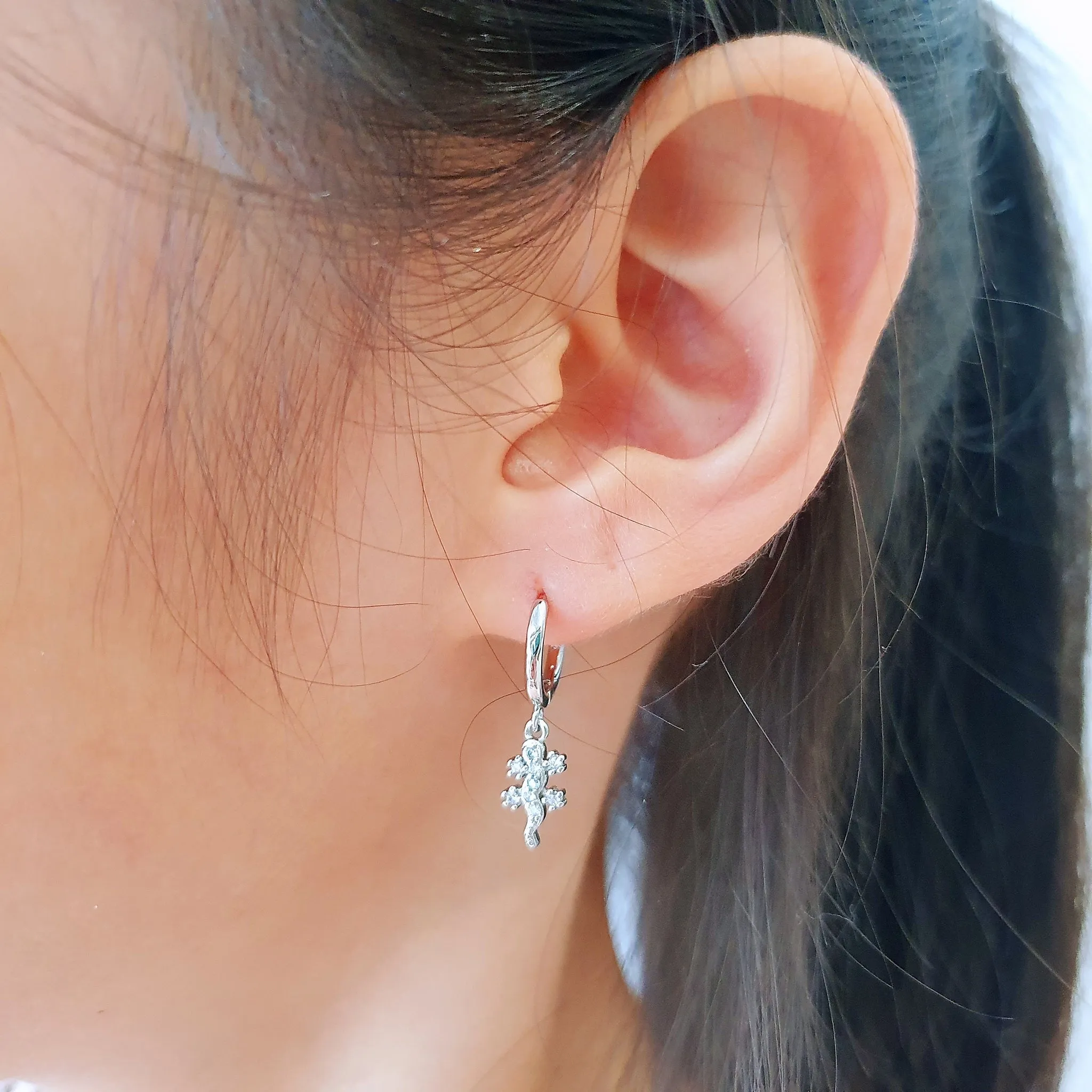 Lizard Earrings 925 Silver