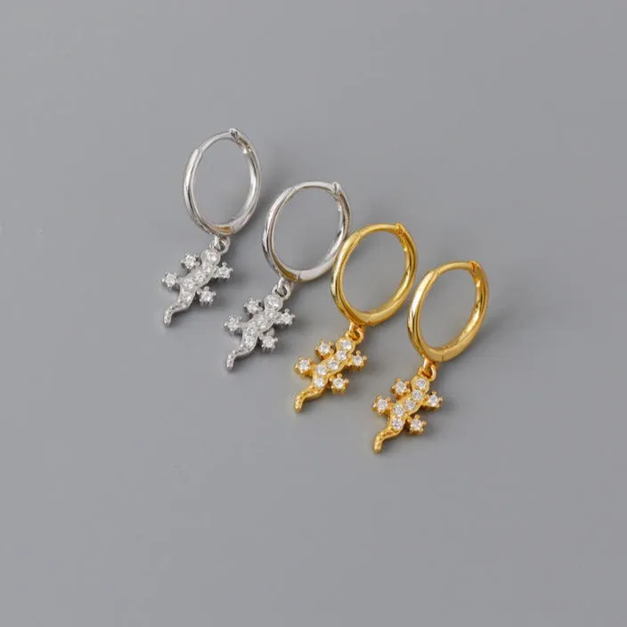 Lizard Earrings 925 Silver