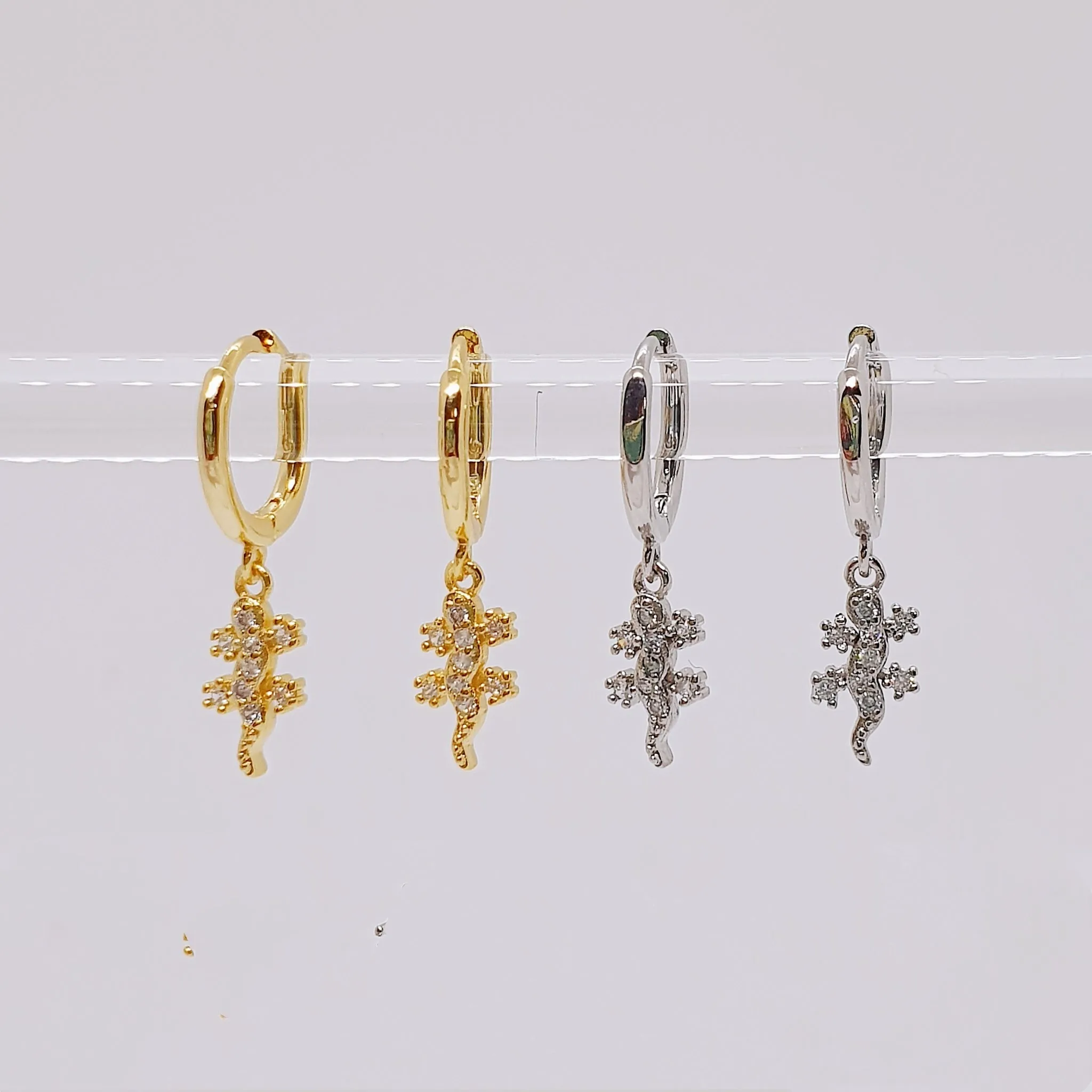 Lizard Earrings 925 Silver