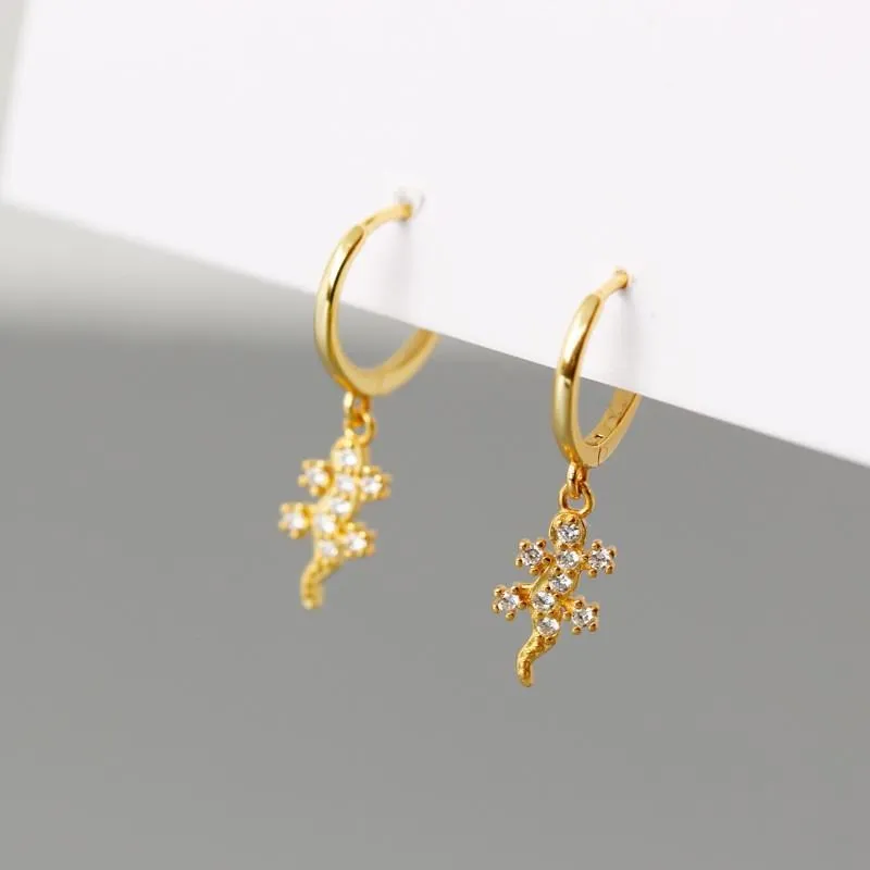 Lizard Earrings 925 Silver
