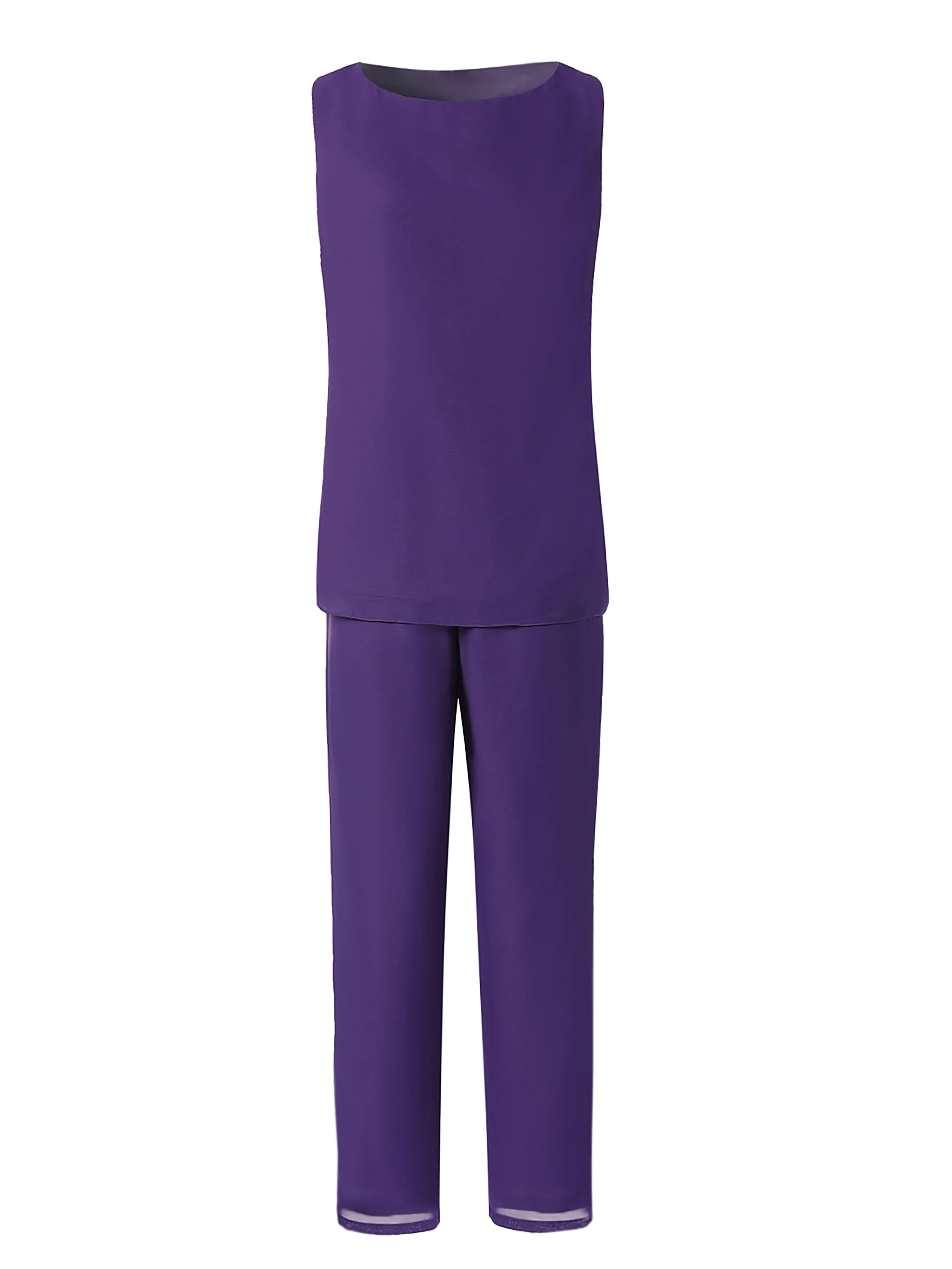 Long Sleeves Chiffon Lace Mother of the Bride Dress Pant Suits