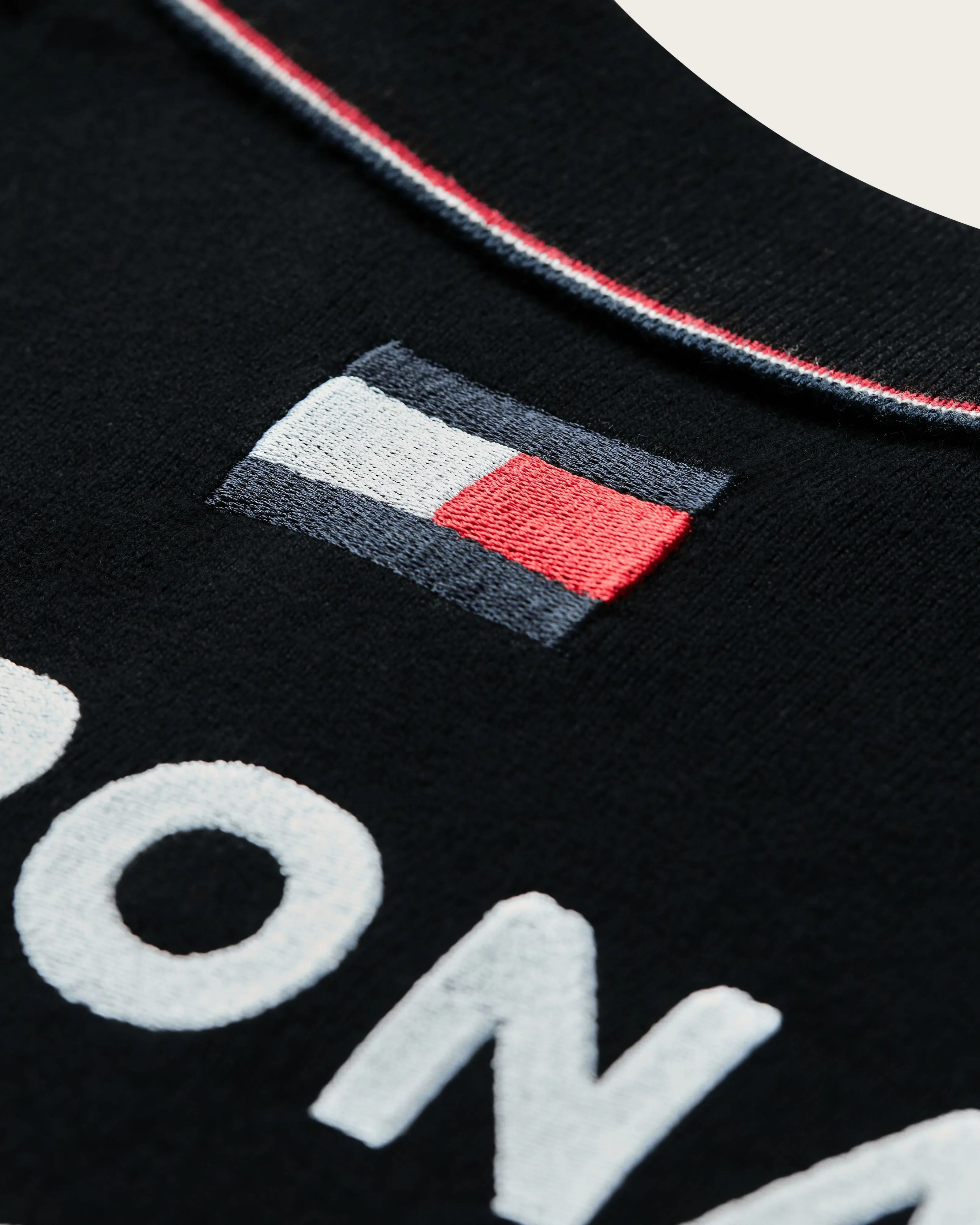 Mens 2023 Team Knitted Longsleeve Polo Black