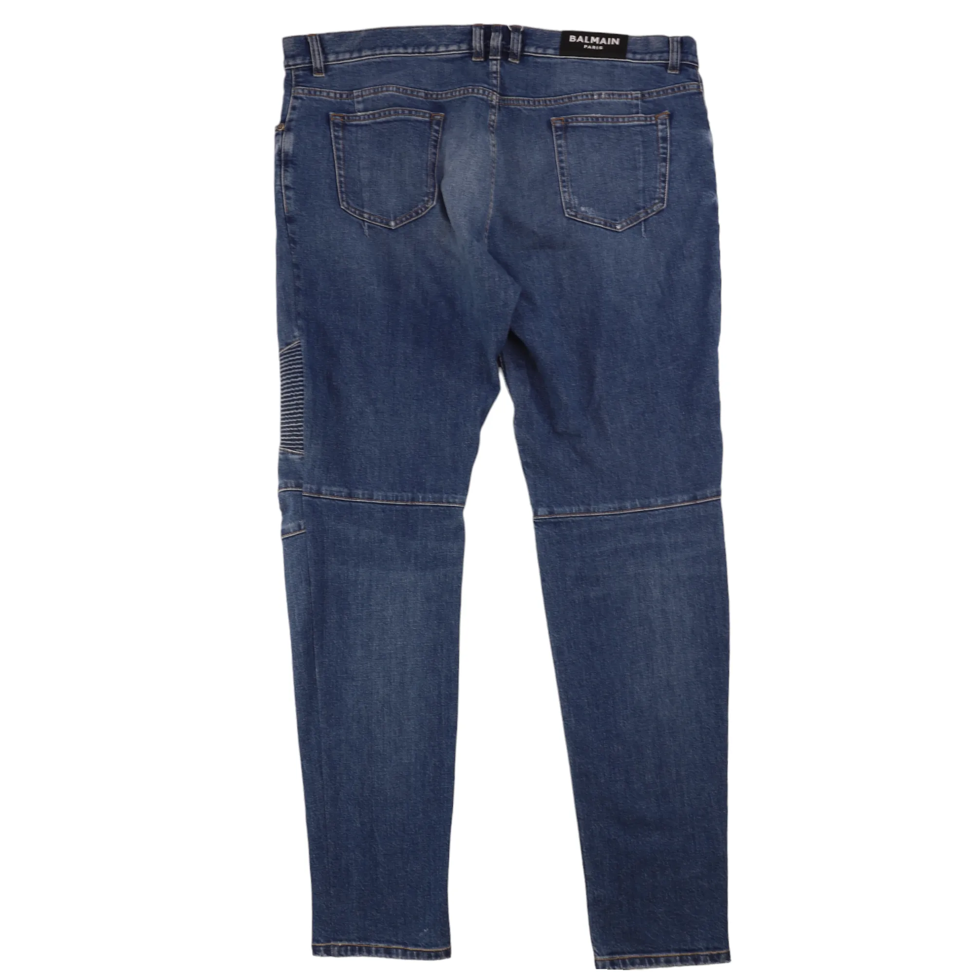 Men's Biker Jeans Blue Size Waist 38"