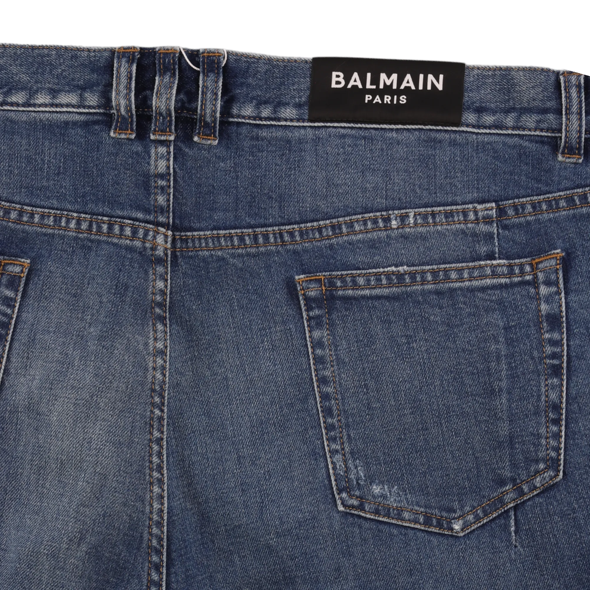Men's Biker Jeans Blue Size Waist 38"