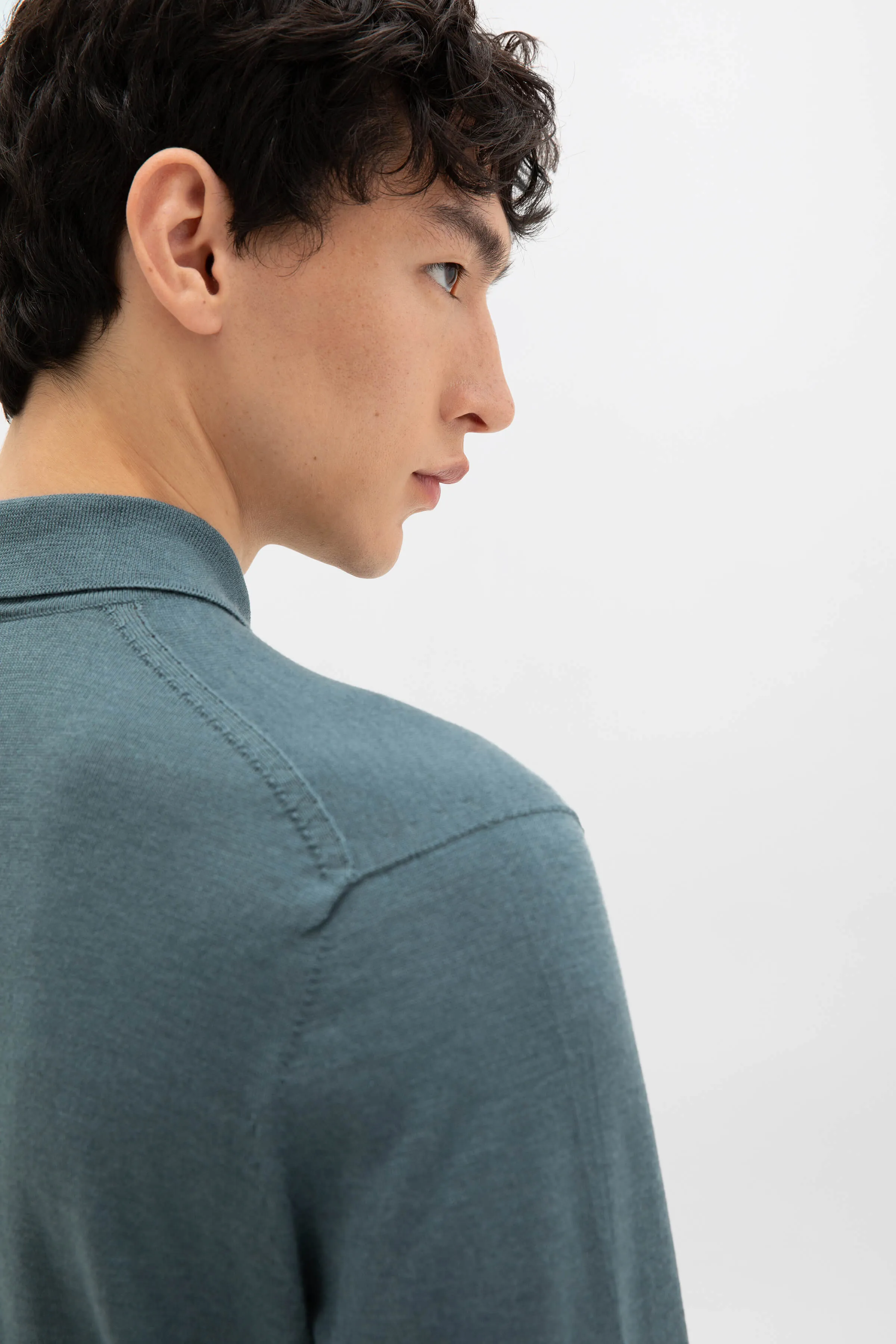 Merino Long Sleeve Poloshirt