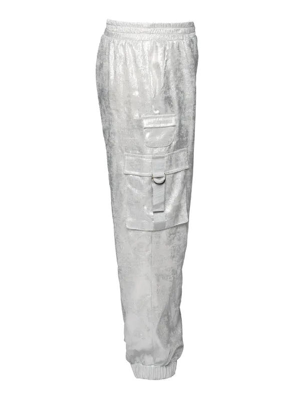 Metallic Cargo Pocket Jogger Pants