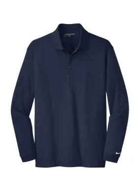 Nike Dri-FIT Tech Long-Sleeve Polo Men&#x27;s Navy | Polo Shirt Logo