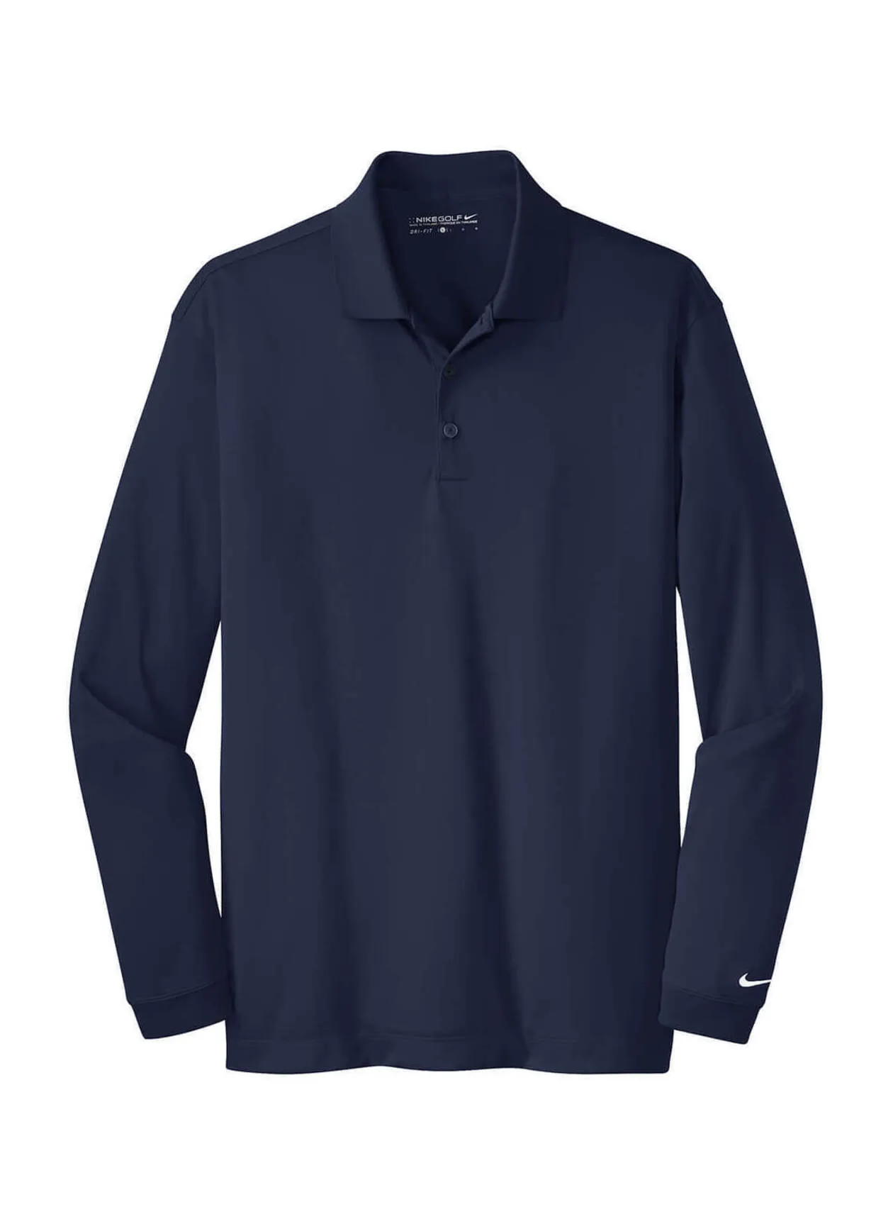 Nike Dri-FIT Tech Long-Sleeve Polo Men&#x27;s Navy | Polo Shirt Logo