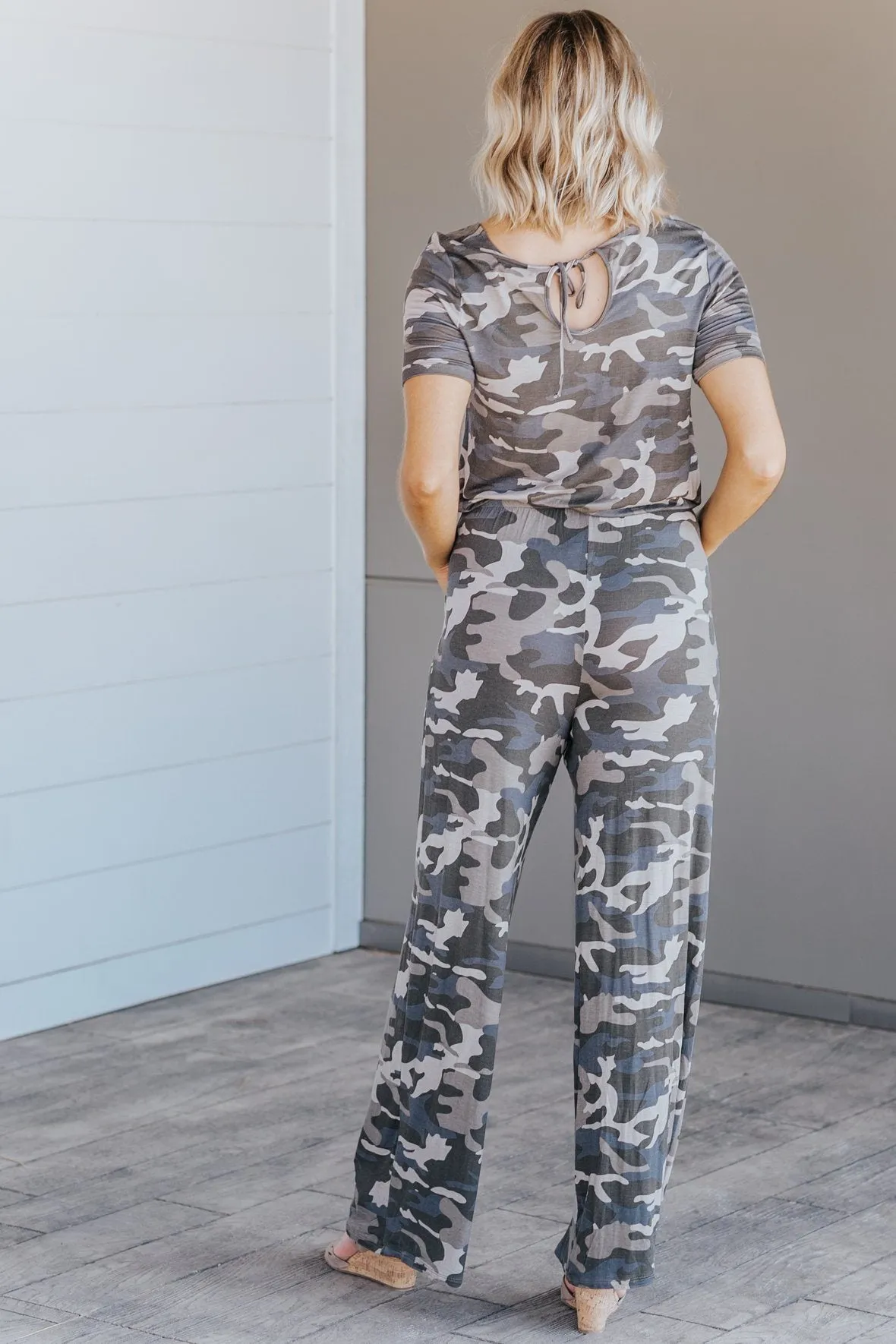 Rare To Find Short Sleeve Camo Jumpsuit in Green