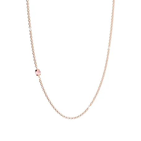 Rebecca Rose Gold Plated Hollywood pink stone Necklace