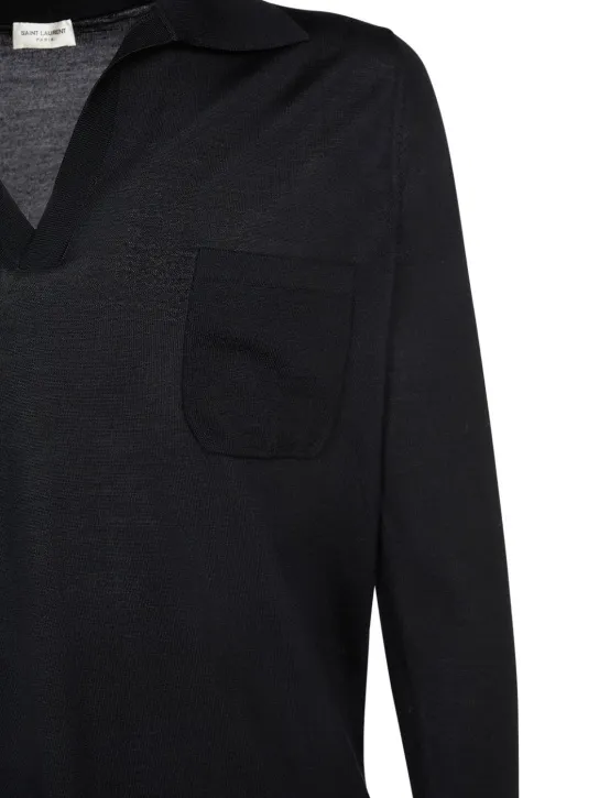 Saint Laurent   Wool polo shirt 