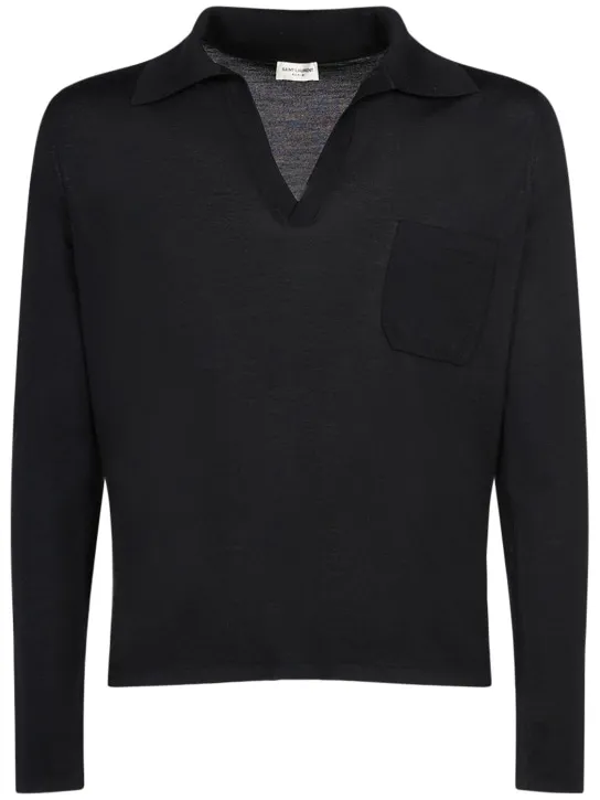 Saint Laurent   Wool polo shirt 