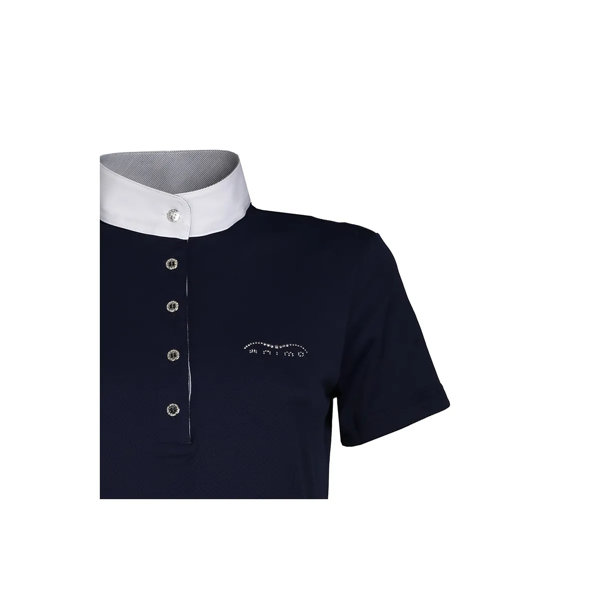 SHORT SLEEVED COMPETITION POLO WITH USA FLAG PRINT ANIMO Women Blue