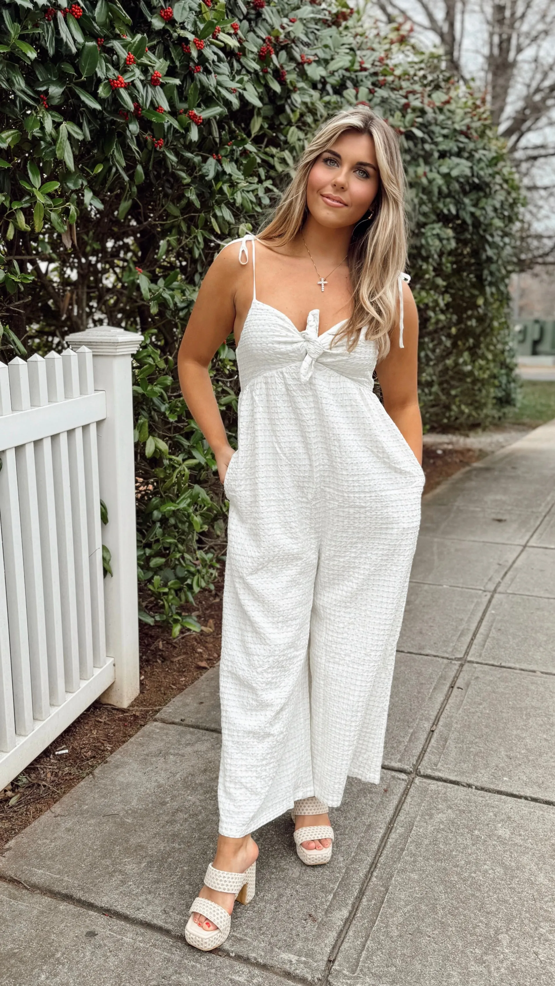 Simmer   Shine Ivory Jumpsuit