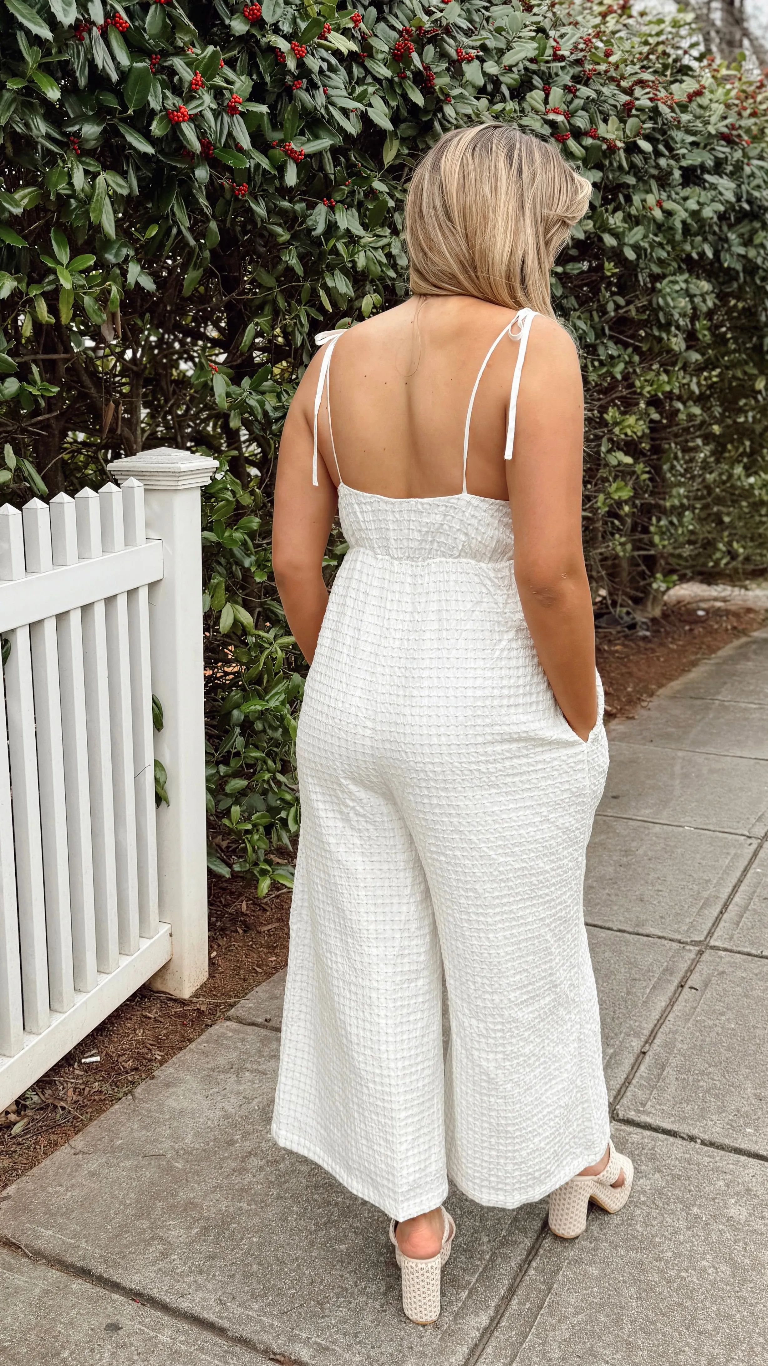 Simmer   Shine Ivory Jumpsuit