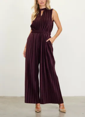 Sleeveless Pleated Jumpsuit