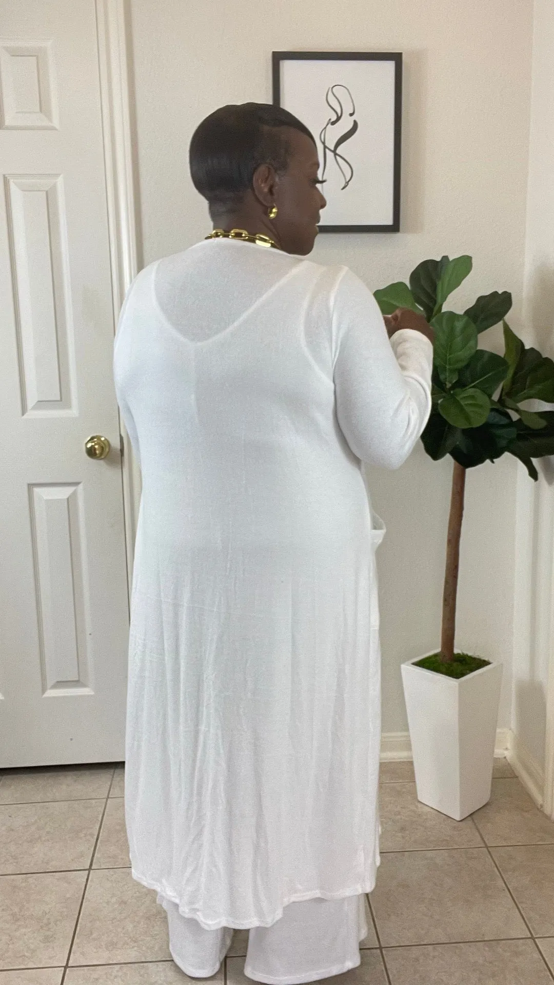 The Alana Jumpsuit Cardigan - Ivory | Set