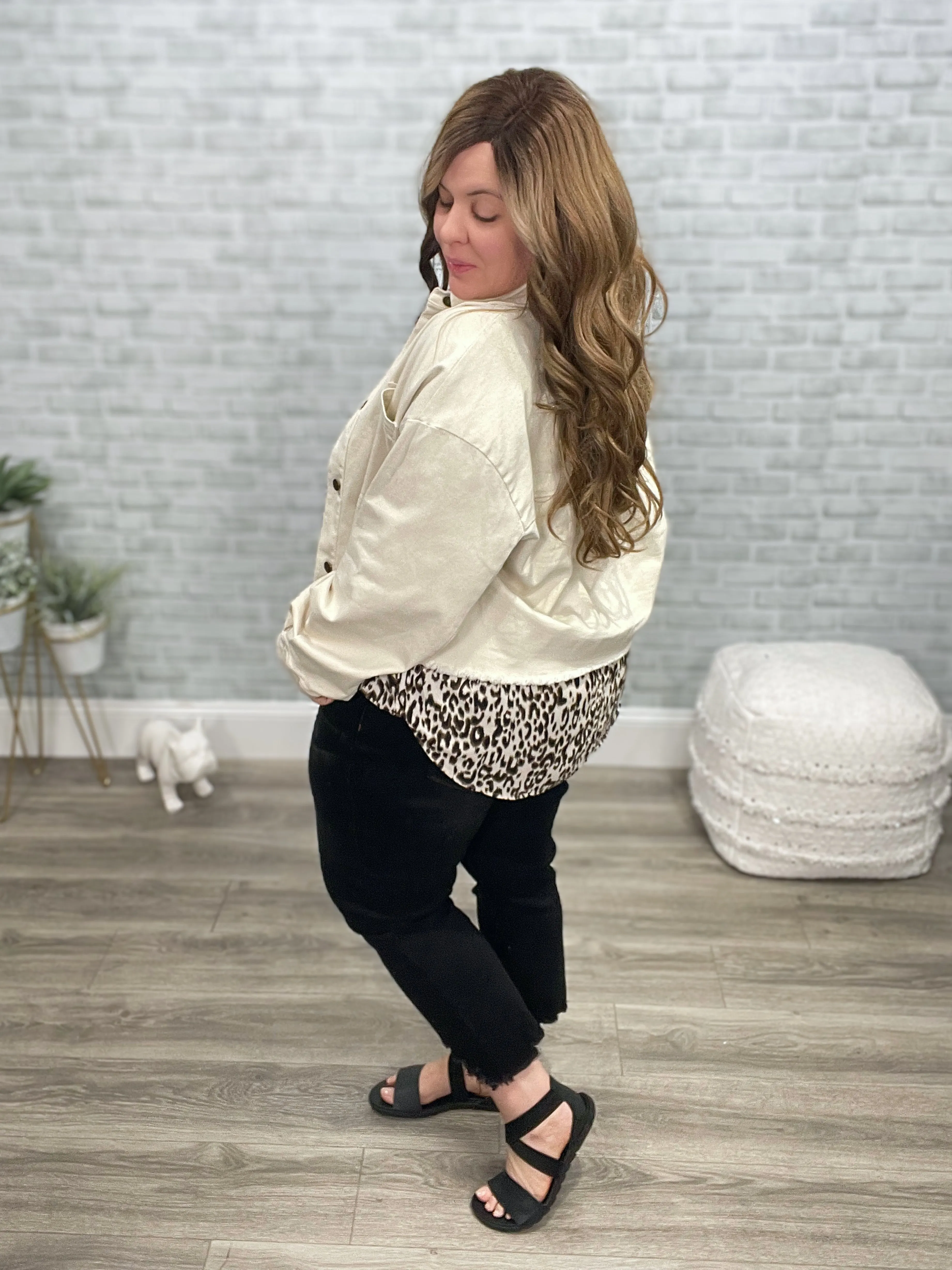 TTYL Cropped Jacket In Natural