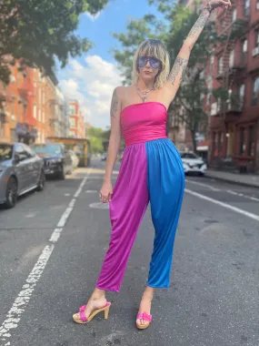 Vintage 70’s Color Block Disco Jumpsuit
