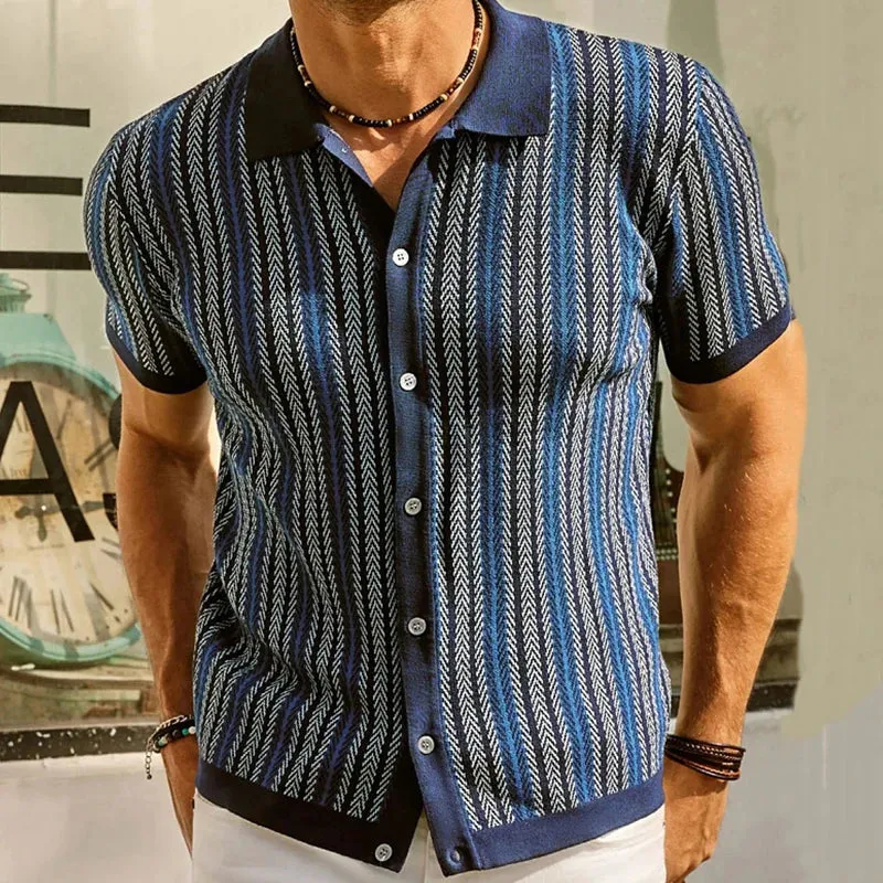Vintage knitted polo for Men