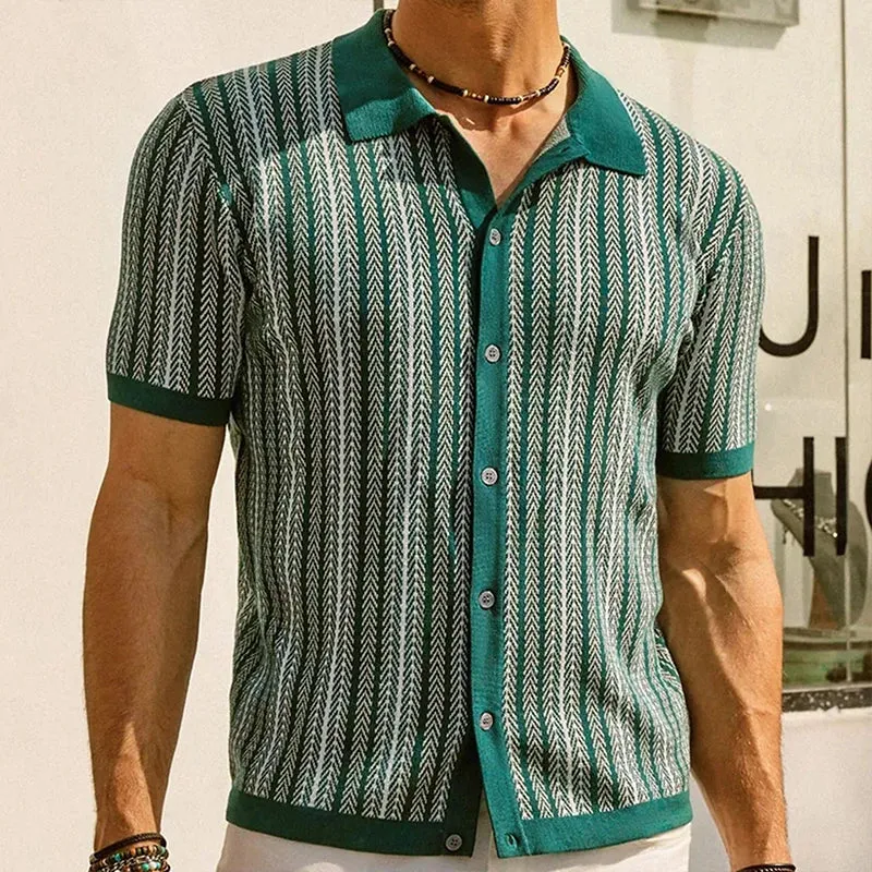 Vintage knitted polo for Men