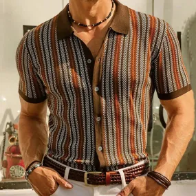 Vintage knitted polo for Men