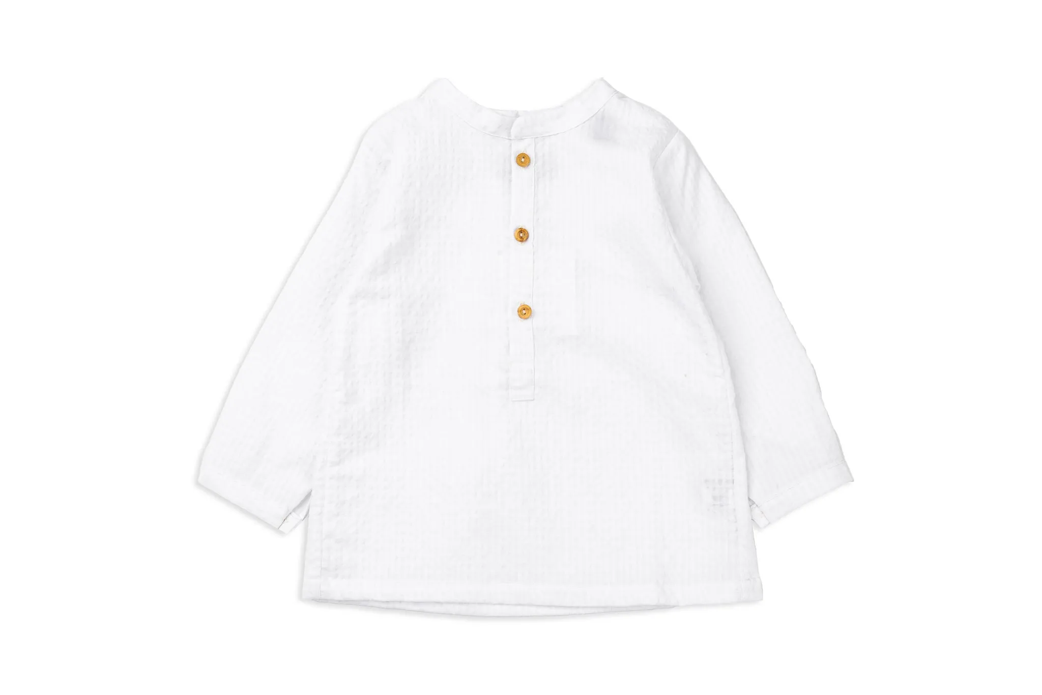 White Gingham Polo Shirt