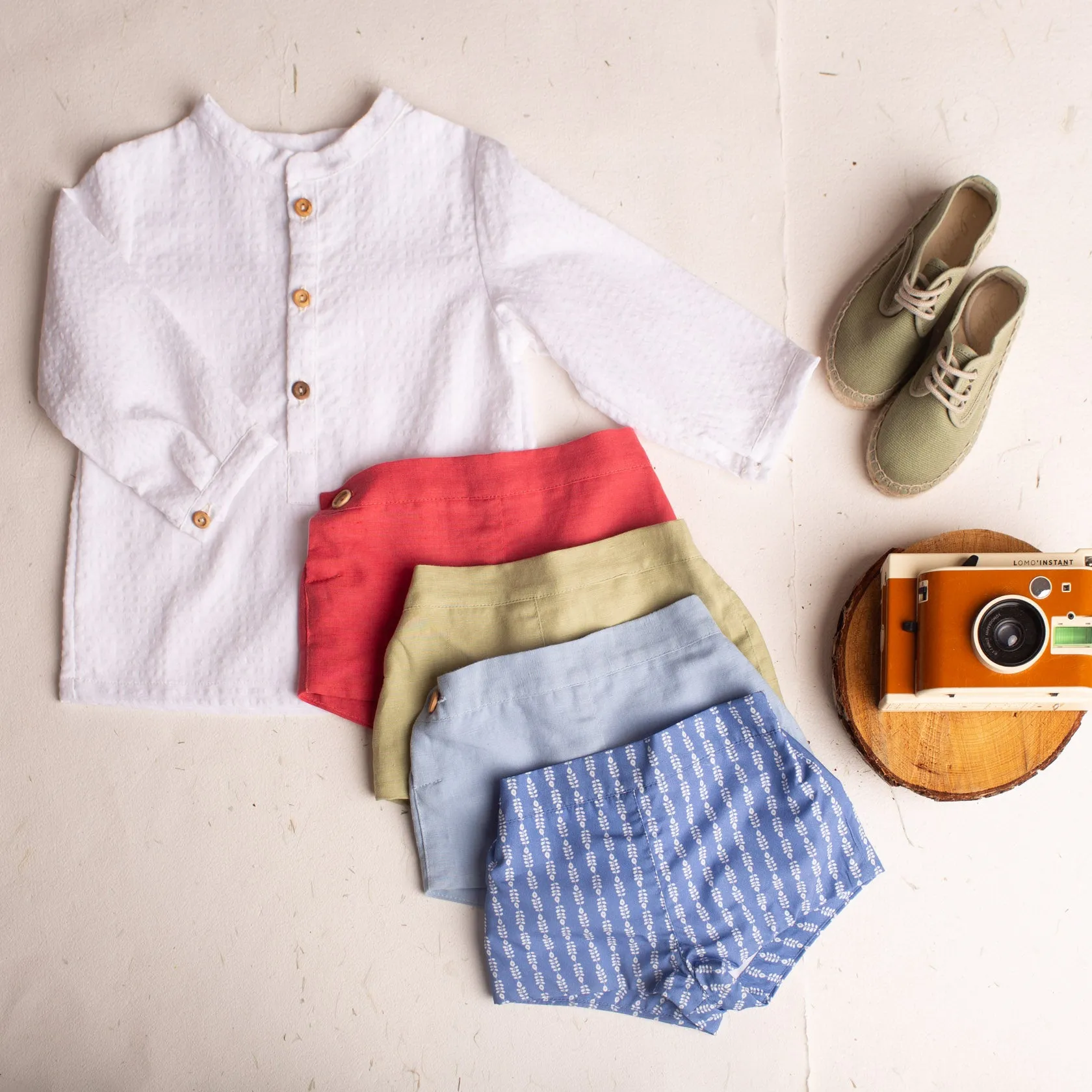 White Gingham Polo Shirt