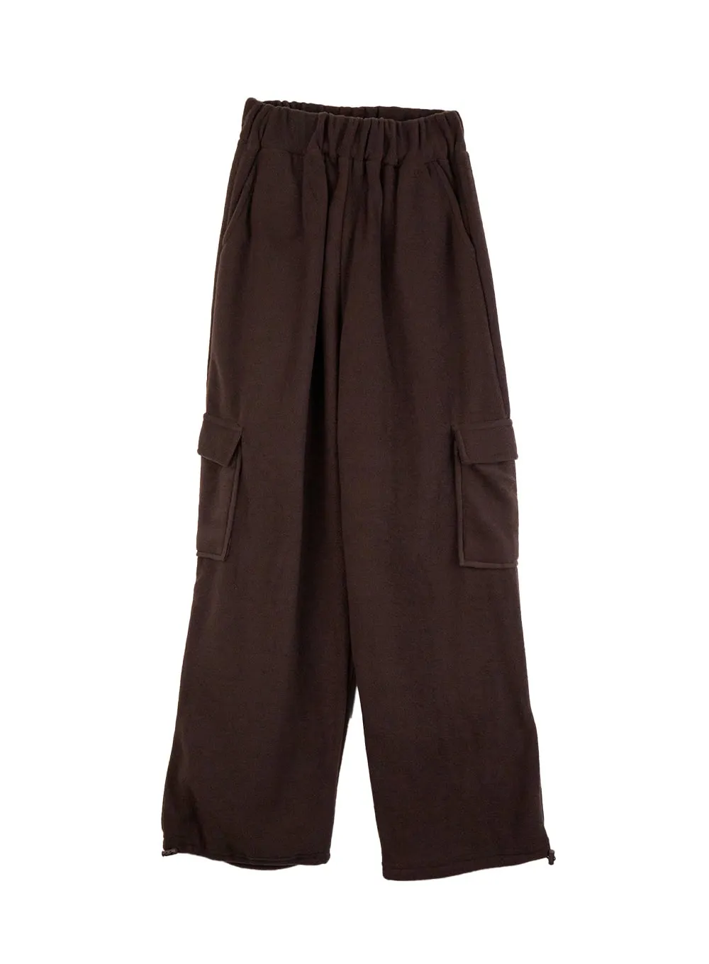 Wide-Fit Polyester Cargo Pocket Pants CN408