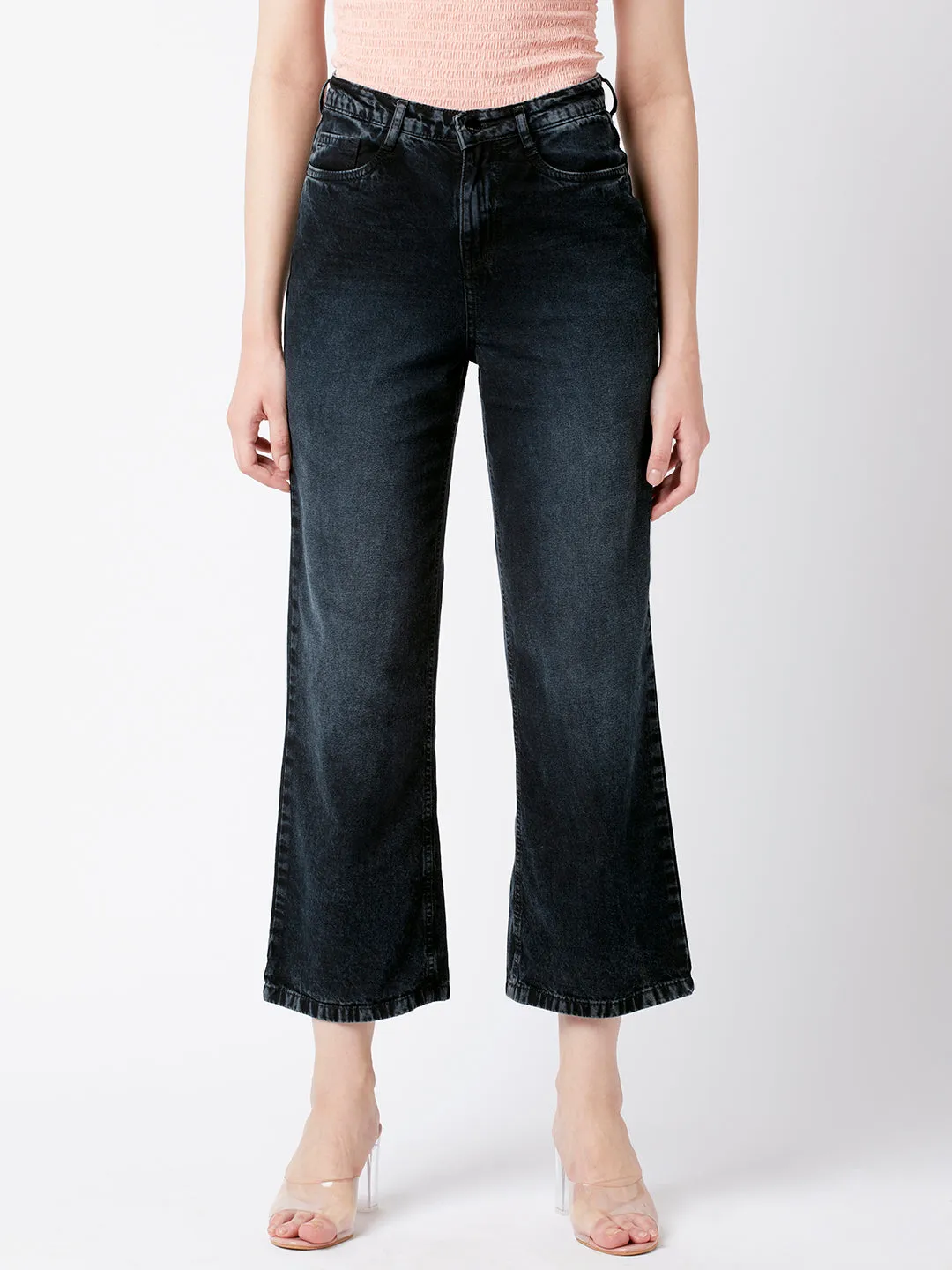 Women High-Rise Wide Leg Jeans