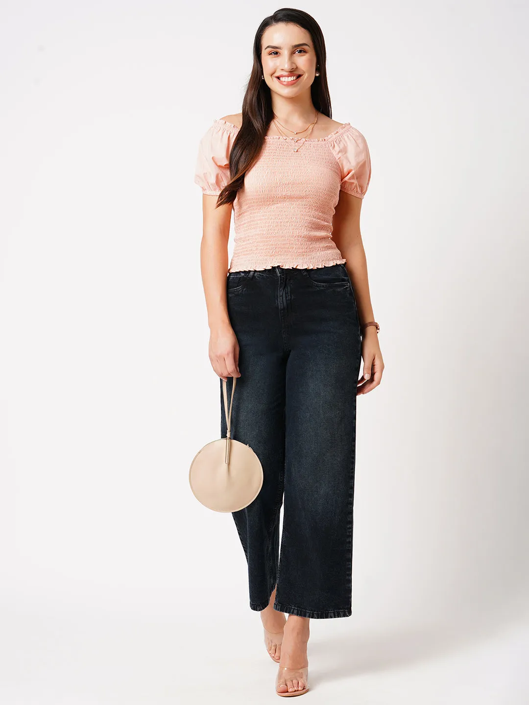 Women High-Rise Wide Leg Jeans