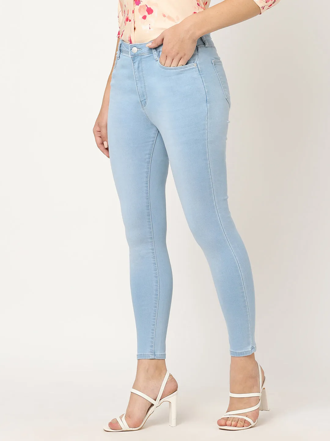 Women Sky High-Rise Skinny Fit Jeans